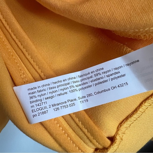 New ELOQUII Peplum Stretch Work Blazer Marigold Yellow Plus 26 Double Breasted - Picture 8 of 16